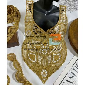 تصویر پنل گلابتونی طلایی 