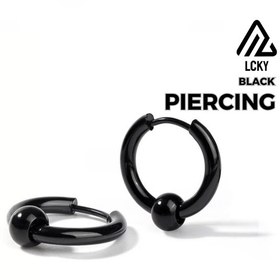 تصویر پیرسینگ رینگ مشکی 