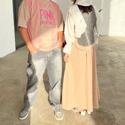 تصویر ست شومیز وست دامن - کرم 