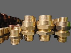 تصویر مهره ماسوره برنجی سایز 5/8-1 یا 1/2-1 Copper Union Plumbing Fittings