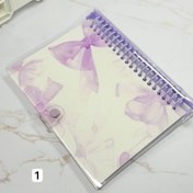 تصویر کلاسور شفاف سایز A5 طرح گل 