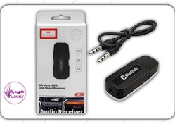 تصویر گیرنده بلوتوث Earldom مدل M22 ویژگی AUX - مشکی Earldom Bluetooth Receiver Model M22 AUX Feature