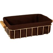 تصویر سبد نان فلزی مستطیل بی.وی.کی مدل کاریزما طلایی کد VK411302 B.V.K. rectangular metal bread basket, Charisma Gold model, code VK411301