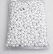 تصویر مروارید پلاستیکی خارجی سایز۱۲ بسته 500گرمی رنگ سفید - سفید 