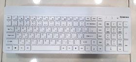 تصویر کیبورد بی سیم وان مکس مدل OM-4200W سفید ONE MAX OM-4200W Wireless White Keyboard