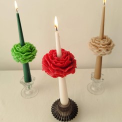 تصویر شمع قلمی گل آلاله حفره دار ست ۲ عددی خرید مستقیم از تولید کننده 