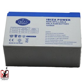 تصویر باتری 12 ولت 9 آمپر ساعت ایبیزا ibiza مدل 12V9AH ساخت ویتنام 