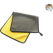 تصویر دستمال مایکروفایبر دو لایه خودرو | خشک‌کن و تمیزکننده حرفه‌ای 