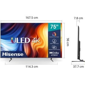 تصویر تلویزیون هوشمند 75 اینچ هایسنس مدل HISENSE U7HQ 75 TV 