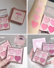 تصویر رژگونه پودری قلبی 