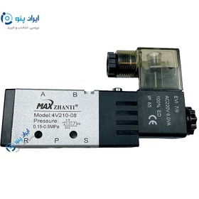 تصویر شیر برقی 2-5 1/4 تک بوبین مکس 24 ولت 4V210-08 MAX 