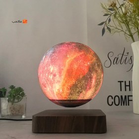 تصویر چراغ ماه و گلکسی معلق Levitating Color Galaxy Lamp 