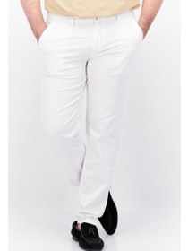 تصویر شلوار کتان مردانه با فیت معمولی، سفید برند sorbino Men Regular Fit Solid Chino Pants, White