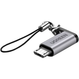 تصویر تبدیل USB-C به Micro USB یوگرین مدل US282 USB-C to Micro USB Adapter UGREEN US282 Grey