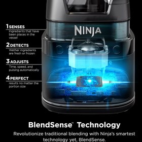 تصویر Ninja TB201 Detect Power Blender Pro، فناوری BlendSense، برای اسموتی، اسموتی و موارد دیگر، 1800 مکس وات، کوزه 70 اونس، بلندر، مشکی Ninja TB201 Detect Power Blender Pro, BlendSense Technology, for Smoothies, Smoothies, and More, 1800 Max Watts, 70 oz Jug, Blender, Black