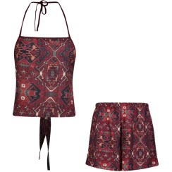 تصویر ست قشقایی 6586 زرشکی 