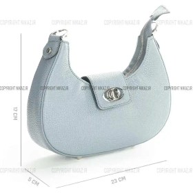 تصویر کیف دوشی زنانه چرم طبیعی مدل رابو کد 1195 RABO leather Women's Shoulder Bag | GRAY Color model - 1195