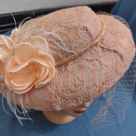 تصویر کلاه مجلسی آیدا رنگ گلبهی 