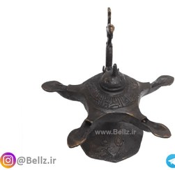 تصویر چراغ پیسوز برنجی ۴ شعله 