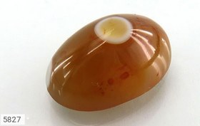 تصویر نگین عقیق باباقوری هندی خوش رنگ کد 5827 