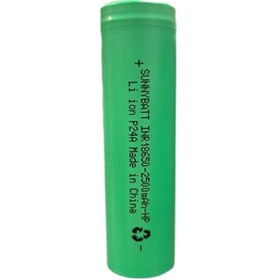 تصویر باتری لیتیوم یون 3.7v سایز 18650 2500mAh مارک SUNNY BATT مدل 10C 