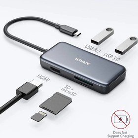 تصویر هاب 5 پورت USB-C انکر مدل Anker-A8334 Hub USB-C Anker A8334