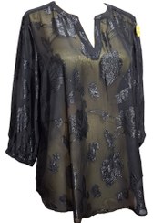 تصویر شومیز مجلسی زنانه استوک نو رنگ سیاه کد A+129 