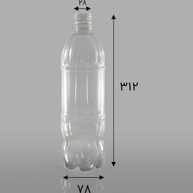 تصویر بطری پلاستیکی 1400 فراز با درب ساده در بسته بندی 100تایی 