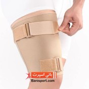 تصویر ران بند طبی نئوپرنی با استرپ کد 122 پاک سمن Paksaman Neoprene Thigh Support with Strap-122