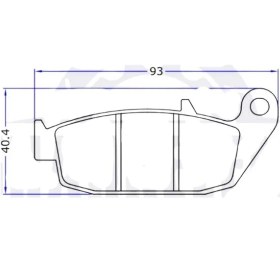 تصویر لنت ترمز عقب موتور سیکلت آپاچی RTR 180 TVS 