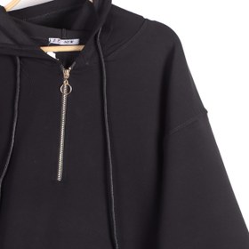 تصویر هودی نیم زیپ زنانه 