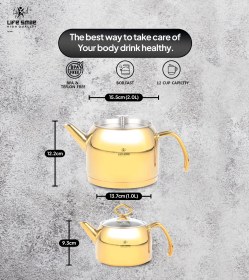 تصویر کتری و قوری لایف اسمایل مدل TK1 7G Life Smile kettle TK1 7G