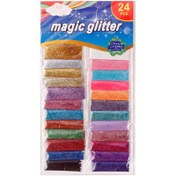 تصویر پودر اکلیل رنگی Magic Glitter بسته 24 عددی ا Colored Wreath Magic Glitter Pack Of 24 Colored Wreath Magic Glitter Pack Of 24