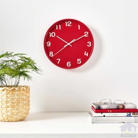 تصویر ساعت دیواری ایکیا مدل PLUTTIS قرمز ا Wall clock Wall clock