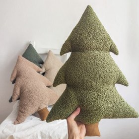 تصویر کوسن درخت کریسمس تدی سبک و حجیم tree pillow christmas