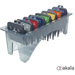 تصویر پک ۸ عددی شانه ماشین اصلاح کنگ تک فلزی 