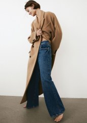 تصویر شلوار جین زنانه واید لگ فاق بلند برند اچ اند ام H&M 