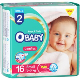 تصویر پوشک کامل کامفلکس( کشی + 3D ) OBABY سایز کوچک 16 عددی 