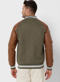 تصویر کاپشن ورزشی برند seventy five Varsity Jacket