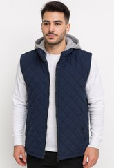 تصویر پافر مردانه سورمه‌ای کلاه‌دار خزدار | گرم و سبک | سایز L تا XXL - سورمه ای / M 