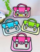 تصویر زیپ کیپ فانتزی طرح کیف دستی قابل شستشو 