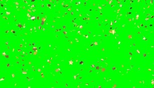 تصویر فوتیج پرده سبز سقوط ستاره های طلایی رنگ روی پس زمینه صفحه سبز 