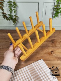 تصویر استند بشقاب چوبی 