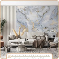 تصویر کاغذ دیواری طرح سنگ مرمر 