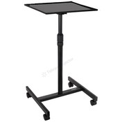 تصویر پایه زمینی پروژکتور پرتابل چرخشی یک طبقه چرخ دار Single Floor Rotating Portable Projector Stand