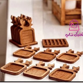 تصویر زیر لیوانی چوبی 