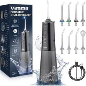 تصویر واترجت شست و شوی دهان و دندان Vimmk مدل Y208 قابل حمل 300 میلی لیتری Water Flosser, Cordless Water Dental Flosser, 300ML IPX7 Waterproof for Home Travel