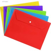 تصویر بسته 5 عددی پوشه دکمه دار A4 