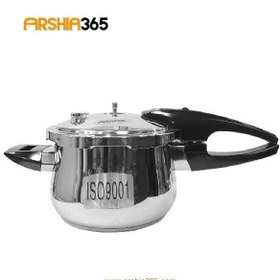 تصویر زودپز استیل ۲۶ سانت عرشیا مدل PR135-406 ظرفیت 9 لیتری Arshia 26 cm steel pressure cooker model PR135-406