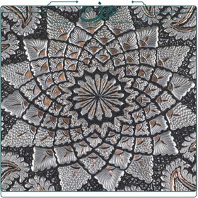 تصویر سینی مسی قلم زنی 